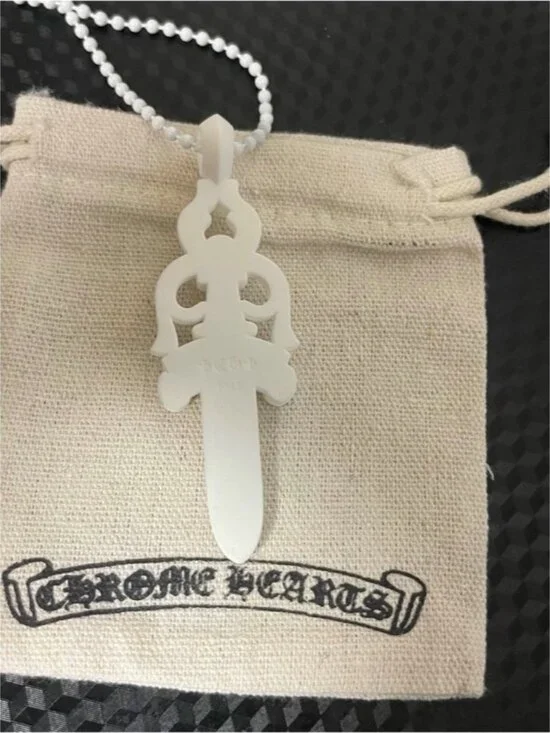 Chrome Hearts White Dagger Pendant Necklace (BUDNLE DEALS!) - Picture 2 of 2